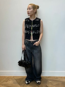 「Firsthand（ファーストハンド）のアイテム（ベスト）」を使った、Firsthandさん（レディース・159cm）の夏コーディネート
