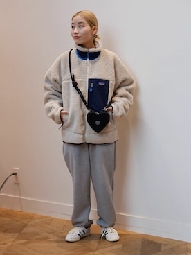 「Firsthand（ファーストハンド）のアイテム（スウェットパンツ）」を使った、Firsthandさん（レディース・159cm）の秋コーディネート