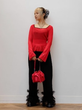 「アイテム（シュシュ、シルバー系）」を使った、Firsthandさん（レディース・156cm）の秋コーディネート