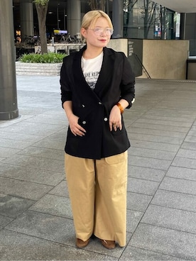 「アイテム（チノパンツ）」を使った、Firsthandさん（レディース・152cm）の夏コーディネート