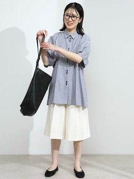 「アイテム（ポーチ）」を使った、Firsthandさん（レディース・160cm）の夏コーディネート