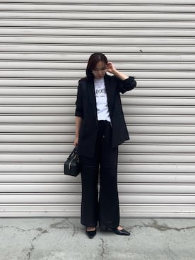 「ワイドパンツ 」｜nambaさん（レディース・160cm）の夏コーディネート