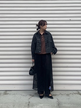 「アイテム（デニムジャケット）」を使った、nambaさん（レディース・160cm）の夏コーディネート