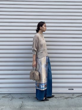 「アイテム（財布/小物、グレー系）」を使った、nambaさん（レディース・160cm）の秋コーディネート