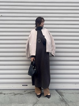 nambaさん(レディース・160cm)の冬コーディネート