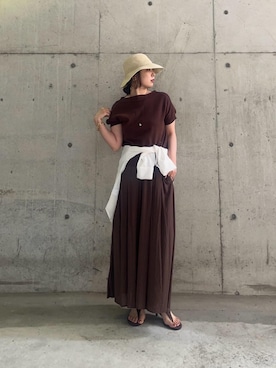「le.coeur blanc（ルクールブラン）のアイテム」を使った、nambaさん（レディース・160cm）の春コーディネート