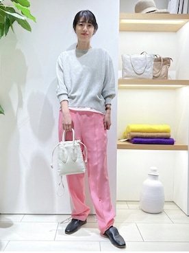 「シルクパンツ」｜Kikuchi_TOMORROWLANDさん（レディース・164cm）の冬コーディネート