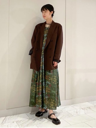 ♡様専売 CABaN シルク パレルモフラワープリントキャミソールワンピース caban（キャバン）の「シルク パレルモフラワープリント