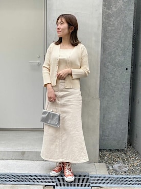 「ナチュラル」｜「アイテム（アンサンブル）」を使った、flowerさん（レディース・155cm）の冬コーディネート