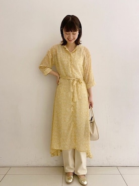 「flower」｜「アイテム（その他アウター）」を使った、flowerさん（レディース・162cm）の春コーディネート