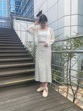 「ナチュラル」｜「アイテム（アンサンブル）」を使った、flowerさん（レディース・156cm）の春コーディネート