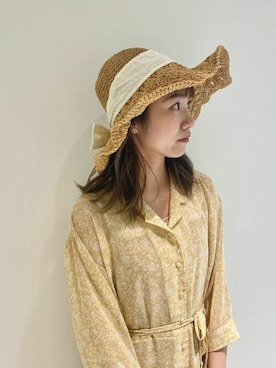 「flower」｜「アイテム（帽子）」を使った、flowerさん（レディース・160cm）の春コーディネート