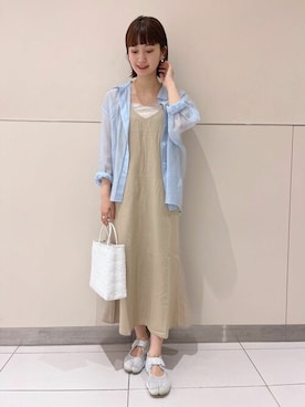 「flower」｜「アイテム（ワンピース/ドレス）」を使った、flowerさん（レディース・162cm）の春コーディネート