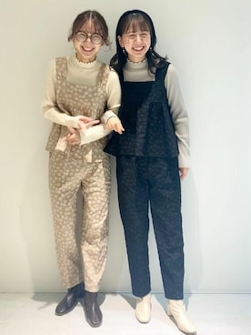 「アイテム（ピアス（片耳用））」を使った、flowerさん（レディース・156cm）の秋コーディネート
