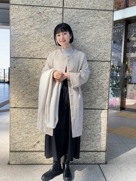「flower（フラワー）のアイテム（マフラー）」を使った、flowerさん（レディース・162cm）の冬コーディネート