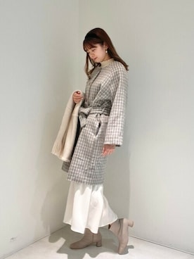 「flower（フラワー）のアイテム（マフラー）」を使った、flowerさん（レディース・164cm）の冬コーディネート
