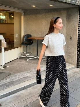 「ドットパンツ」｜flowerさん（レディース・160cm）の秋コーディネート