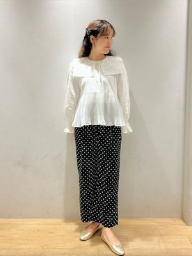 「ドットパンツ」｜flowerさん（レディース・168cm）の秋コーディネート