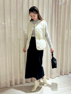 「アイテム（ベスト）」を使った、flowerさん（レディース・164cm）の秋コーディネート