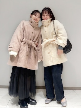 「アイテム（ステンカラーコート）」を使った、flowerさん（レディース・156cm）の秋コーディネート