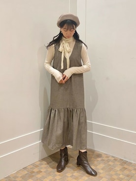 flowerさん（レディース・156cm）の冬コーディネート