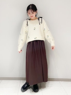 flowerさん（レディース・154cm）の冬コーディネート