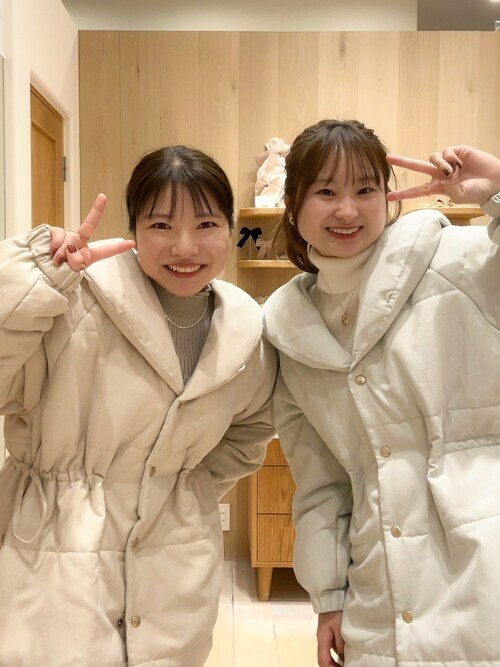 flower ホリデーコート ダウン　ブラウン flower（フラワー）の「ホリデーコート（ダウンジャケット