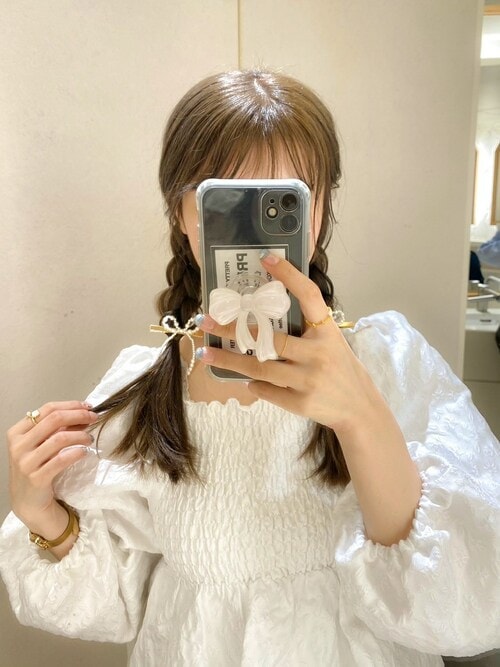 Simone Rocha フラワーヘアクリップ ミント/パール OS 未使用級 シモーネロシャ ヘアクリップ フラワー 花 ビーズ