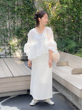 「カジュアルガーリー」｜「アイテム（ナイロンジャケット）」を使った、flowerさん（レディース・160cm）の春コーディネート