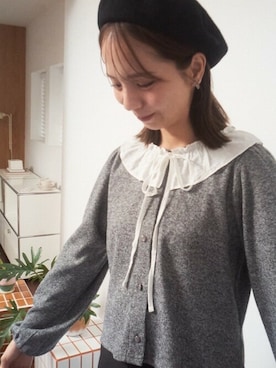 「flower（フラワー）のアイテム（帽子）」を使った、flowerさん（レディース・160cm）の秋コーディネート