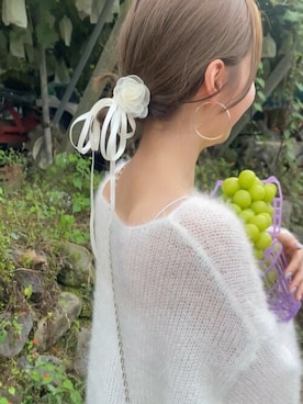 「ゆるニット」｜「アイテム（アクセサリー）」を使った、flowerさん（レディース・160cm）の秋コーディネート