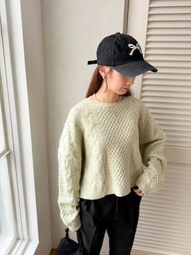 「flower（フラワー）のアイテム（帽子）」を使った、flowerさん（レディース・154cm）の秋コーディネート