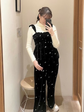 「タートルネック」｜「アイテム（キャミソール）」を使った、flowerさん（レディース・161cm）の秋コーディネート