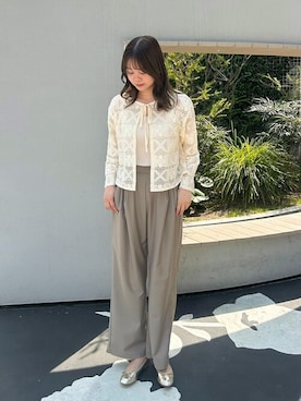 「花柄」｜「アイテム（キャミソール）」を使った、flowerさん（レディース・164cm）の春コーディネート