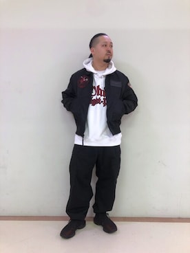 「AVIREX（アヴィレックス）のアイテム（その他）」を使った、Taichiさん（メンズ・180cm）の秋コーディネート