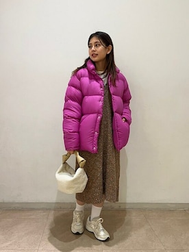 「SHIPS for women」｜「アイテム（ダウンジャケット/コート）」を使った、カーンさん（レディース・158cm）の冬コーディネート
