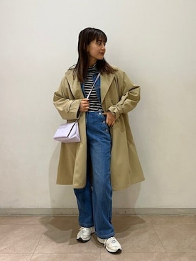 「SHIPS any（シップス エニィ）のアイテム（トレンチコート）」を使った、カーンさん（レディース・158cm）の冬コーディネート
