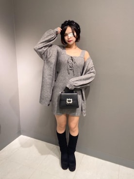 「ブルべ夏」｜「アイテム（ハンチング/ベレー帽）」を使った、maiさん（レディース・160cm）の秋コーディネート