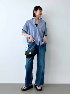 「saloon（サルーン）のアイテム（アクセサリー）」を使った、SALOON STAFFさん（レディース・163cm）の夏コーディネート