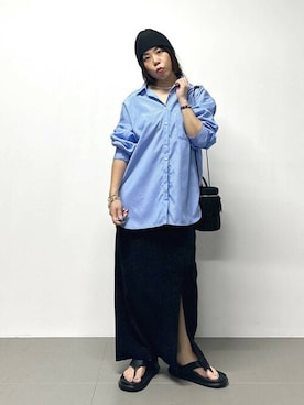 「saloon（サルーン）のアイテム（アクセサリー）」を使った、SALOON STAFFさん（レディース・150cm）の夏コーディネート