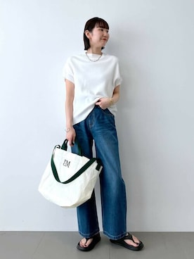 「saloon（サルーン）のアイテム（アクセサリー）」を使った、SALOON STAFFさん（レディース・163cm）の夏コーディネート