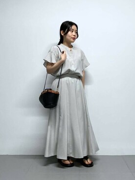 「saloon（サルーン）のアイテム（アクセサリー）」を使った、SALOON STAFFさん（レディース・150cm）の夏コーディネート
