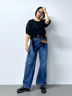 「saloon（サルーン）のアイテム（アクセサリー）」を使った、SALOON STAFFさん（レディース・150cm）の夏コーディネート