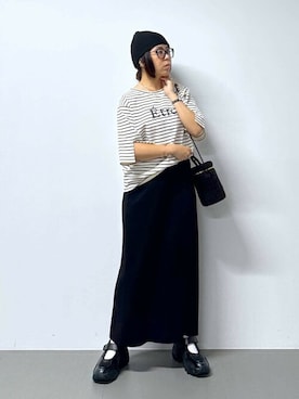 「saloon（サルーン）のアイテム（アクセサリー）」を使った、SALOON STAFFさん（レディース・150cm）の夏コーディネート