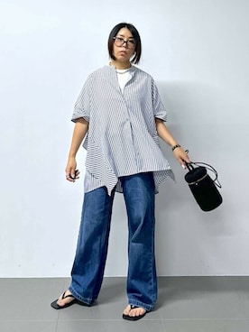 「saloon（サルーン）のアイテム（アクセサリー）」を使った、SALOON STAFFさん（レディース・150cm）の夏コーディネート