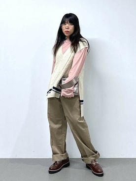 「saloon（サルーン）のアイテム（アクセサリー）」を使った、SALOON STAFFさん（レディース・150cm）の夏コーディネート