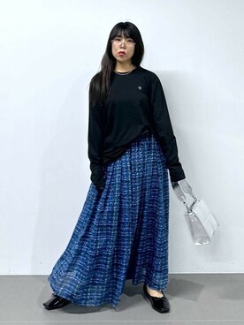 「saloon（サルーン）のアイテム（トップス）」を使った、SALOON STAFFさん（レディース・150cm）の夏コーディネート