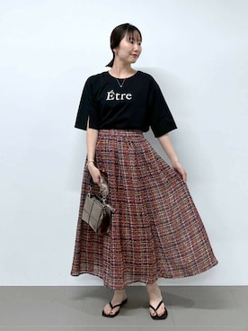 「saloon（サルーン）のアイテム（トップス）」を使った、SALOON STAFFさん（レディース・163cm）の夏コーディネート