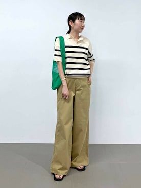 「saloon（サルーン）のアイテム（トップス）」を使った、SALOON STAFFさん（レディース・163cm）の夏コーディネート