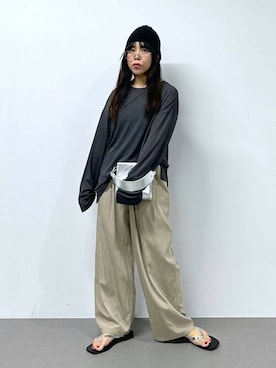 「saloon（サルーン）のアイテム（トップス）」を使った、SALOON STAFFさん（レディース・150cm）の夏コーディネート